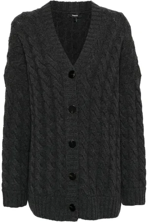 THEORY Cardigan mit Zopfmuster