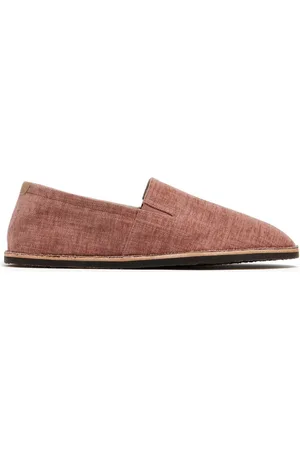 Brunello Cucinelli Canvas-Loafer mit runder Kappe