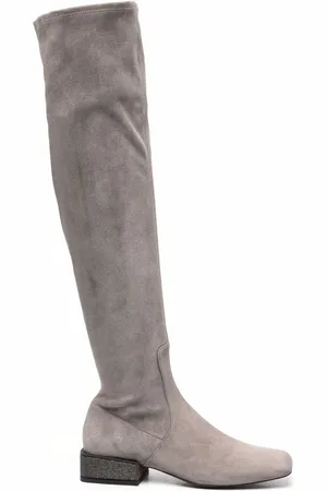 Brunello Cucinelli Kniehohe Stiefel mit eckiger Kappe