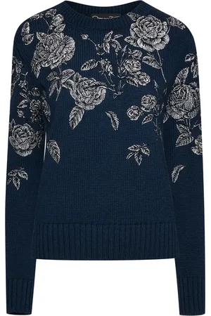 Oscar de la Renta Pullover mit Rosenstickerei