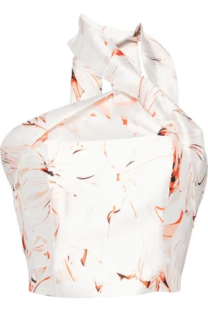 Saiid Kobeisy Schulterfreies Top mit Print