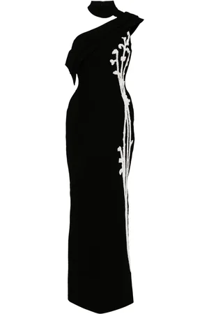 Saiid Kobeisy One-Shoulder-Abendkleid mit Perlendetail