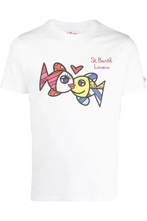 MC2 SAINT BARTH T-Shirt mit "Lovers"-Print