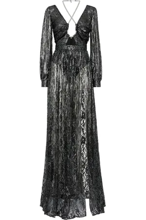 Philipp Plein Maxikleid aus Kristallspitze