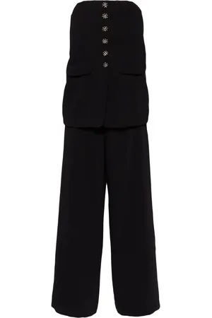 Self-Portrait Bandeau-Jumpsuit aus Krepp