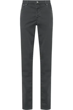 Brunello Cucinelli Straight-Leg-Hose mit Logo-Stickerei