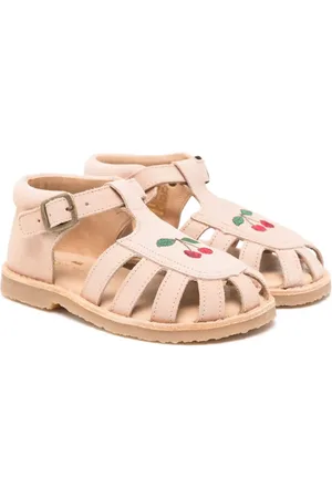 Konges Sløjd Bestickte Sandalen aus Wildleder