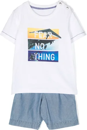 Lapin House Short-Set mit Slogan-Print