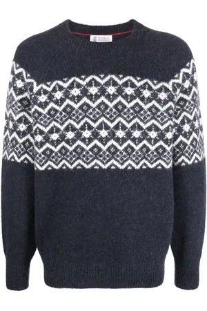 Brunello Cucinelli Pullover mit Intarsienmuster