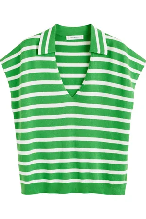 Chinti & Parker Gestricktes Polotop mit Streifen