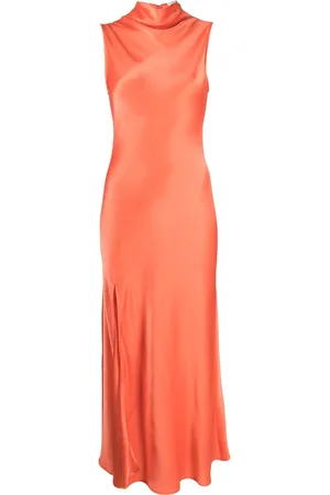 LAPOINTE Drapiertes Maxikleid aus Satin