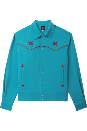 Pins & Needles Cowboy Bomberjacke mit Schmetterlingsstickerei