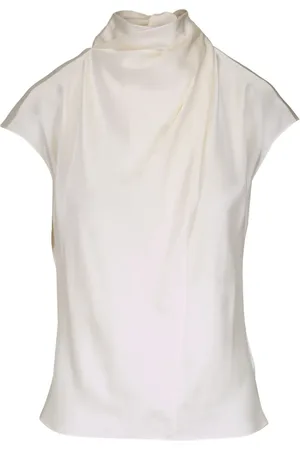 VERONICA BEARD Drapierte Satinbluse