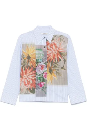 ODEEH Hemd mit Blumen-Print
