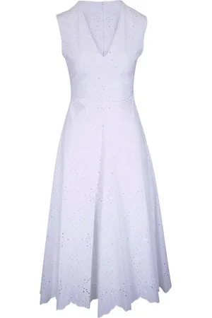 VERONICA BEARD Besticktes Midikleid