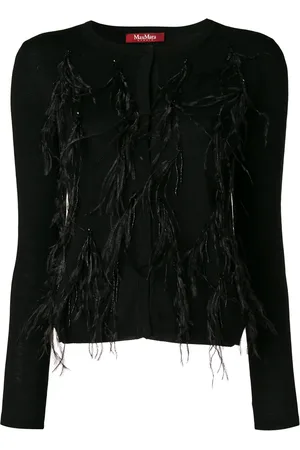 Max Mara Cardigan mit Federn