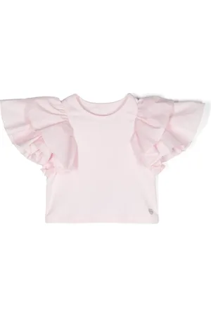 Lapin House Cropped-T-Shirt mit Rüschendetail