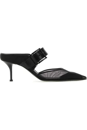 Alexander McQueen Punk Mesh-Mules mit Schnalle 65mm
