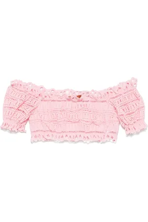 ERMANNO SCERVINO Broderie anglaise cropped top