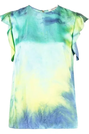 Roberto Cavalli Bluse mit Batikmuster