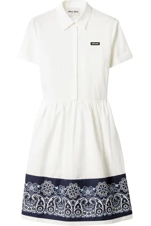 Miu Miu Bandana-print poplin midi dress