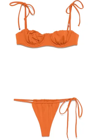 The Attico Bikini mit gerafften Details
