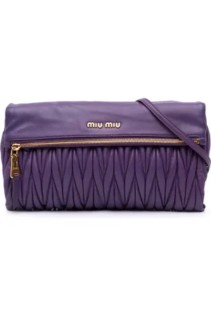 Miu Miu 2010-present Matelasse Nappa Leather Zip Fold Over crossbody bag