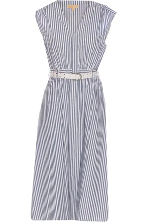 Michael Kors Striped stretch-cotton dress