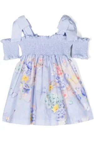 Lapin House Gerafftes Kleid mit Blumen-Print