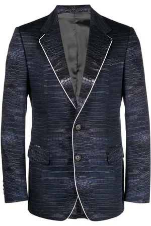 Roberto Cavalli Einreihiges Sakko mit Kroko-Print