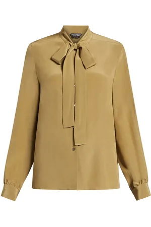 Tom Ford Seidenbluse mit Schleifenkragen