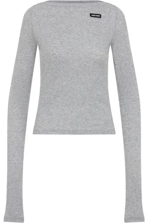 Miu Miu T-Shirt mit Logo-Patch