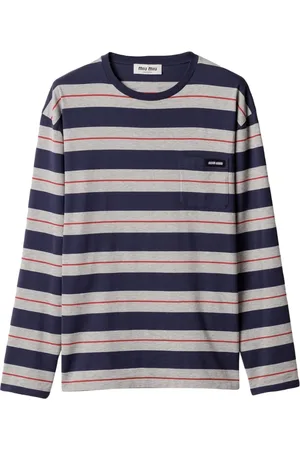 Miu Miu Long-sleeves cotton T-shirt