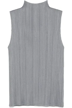 PLEATS PLEASE ISSEY MIYAKE Top mit Stehkragen