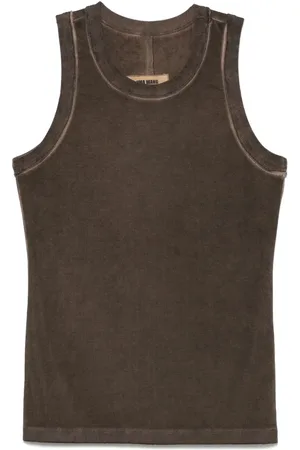 UMA WANG Geripptes Tanktop aus Jersey