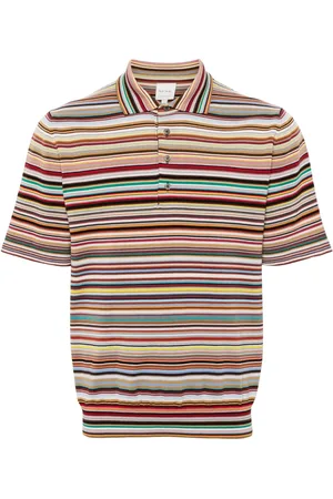 Paul Smith Poloshirt mit Regenbogenstreifen