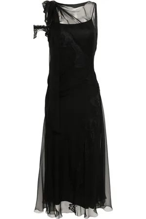 Alberta Ferretti Transparentes Seidenkleid