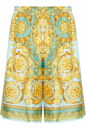 VERSACE Barocco-print silk shorts