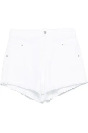 Ermanno Firenze Ausgefranste Jeans-Shorts