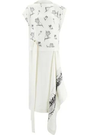 Salvatore Ferragamo Midikleid mit Blumen-Print