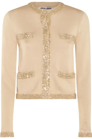 Miu Miu Cropped-Cardigan mit Pailletten