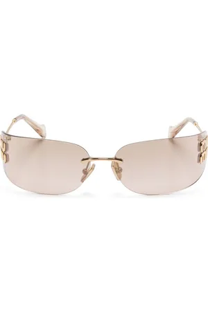 Miu Miu Sonnenbrille mit Logo-Schild