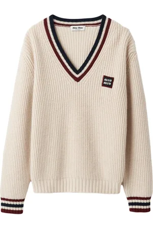 Miu Miu Kaschmirpullover mit Streifen