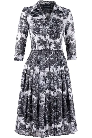 SAMANTHA SUNG Cotton midi dress