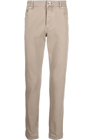 Brunello Cucinelli Halbhohe Straight-Leg-Jeans
