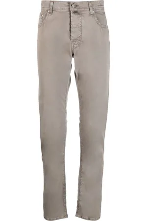 Jacob Cohen Schmale Hose mit Logo-Patch