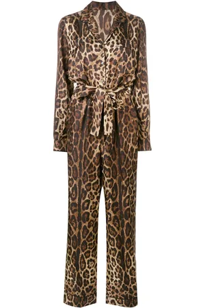 Dolce & Gabbana Jumpsuit mit Leoparden-Print