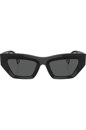 VERSACE Eckige Sonnenbrille mit Logo-Prägung