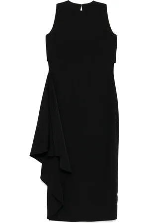 Amsale Kreppkleid mit Schmucksteinen