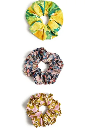 La DoubleJ Printed scrunchies (set of three)